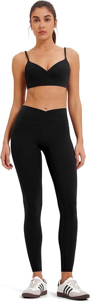 2 Piece Yoga Set High Waist Leggings and Sports Bra Buttery Soft Stretch Athleisure Workout Outfit