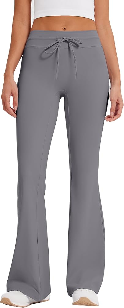 Bootcut Flare Yoga Pants Drawstring High Waist Pilates Leggings Stretch Butter Soft Active Pant